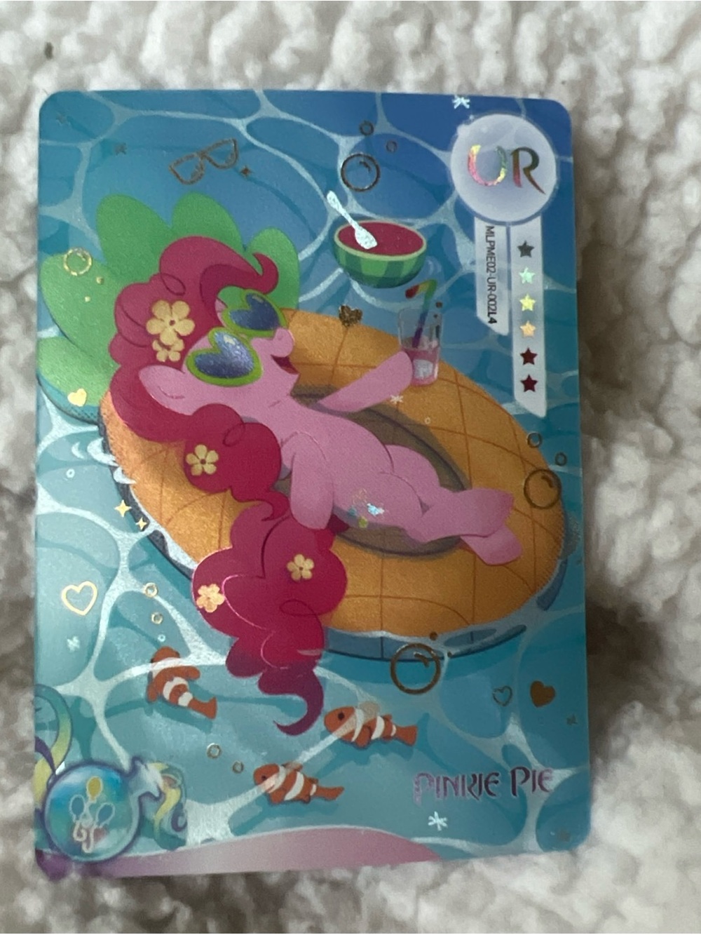 My Little Pony Pinkie Pie Float Card - Pink, Yellow, Green, Blue